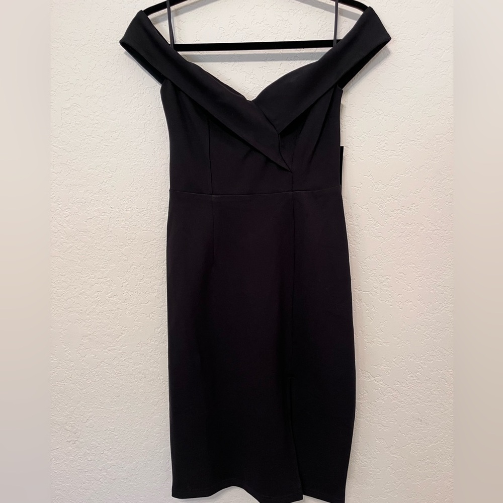 Lulu's Black Strapless Dress